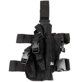 MFH pouzdro na pistol a zásobníky stehenní pravé ČERNÉ