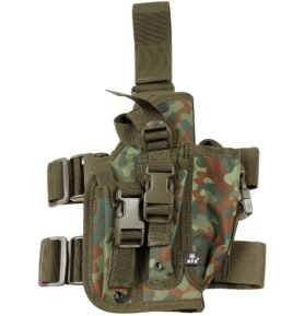 MFH pouzdro na pistol a zásobníky stehenní pravé FLECKTARN