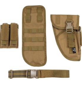 MFH pouzdro stehenní Tactical na pistol a zásobníky pravé COYOTE