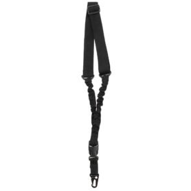 MFH popruh BUNGEE jednobodový s karabinou ČERNÝ