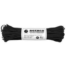 ROTHCO šňůra PARACORD nylon 550LB ø 4 mm / 30 m ČERNÁ