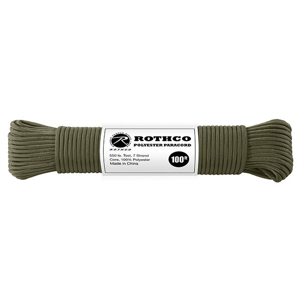 ROTHCO šňůra PARACORD polyester 550LB ø 4 mm / 30 m OLIV