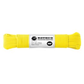 ROTHCO šňůra PARACORD polyester 550LB ø 4 mm / 30 m REFLEXNÍ ŽLUTÁ