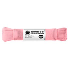 ROTHCO šňůra PARACORD polyester 550LB ø 4 mm / 30 m RŮŽOVÁ