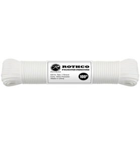 ROTHCO šňůra PARACORD polyester 550LB ø 4 mm / 30 m BÍLÁ