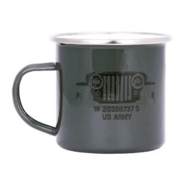 FOSCO hrnek US ARMY JEEP smaltovaný 300 ml ZELENÝ