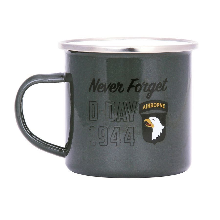 FOSCO hrnek D-DAY 1944 smaltovaný 300 ml ZELENÝ