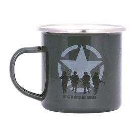 FOSCO hrnek BROTHERS IN ARMS smaltovaný 300 ml ZELENÝ
