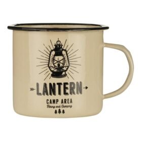 FOSCO hrnek Outdoor Lantern smaltovaný 500 ml PÍSKOVÝ