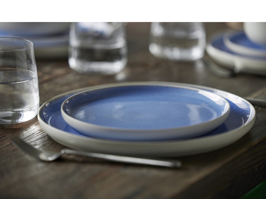 Studio Round Kameninový dezertní talíř North 21 cm White/Shiny River - Obrázek 2