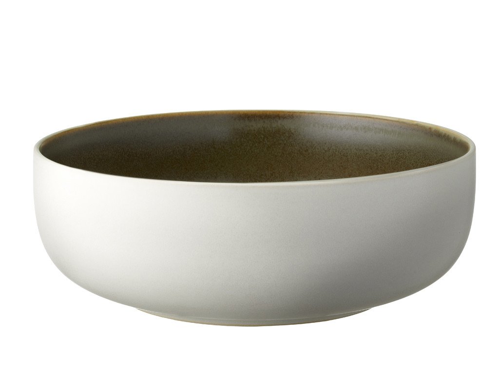 Studio Round Kameninová mísa na salát North 25 cm White/Matte Moss