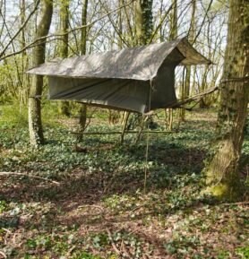 FOSCO síť houpací JUNGLE s moskytiérou DIGITAL WOODLAND