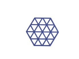 Zone Denmark Silikonová podložka pod horké Triangles Indigo
