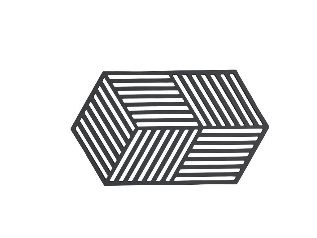 Zone Denmark Silikonová podložka pod horké Hexagon Black 24 cm