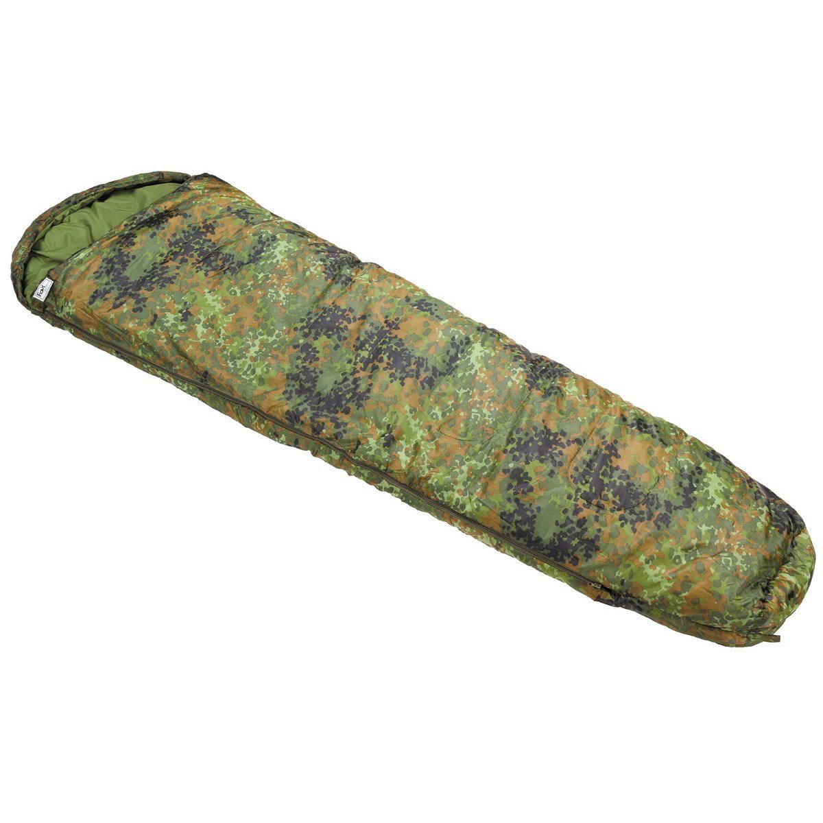 FOX Outdoor spacák mumie dvouvrstvý maskáčový FLECKTARN