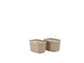 Zone Denmark Úložný box Pulp Natural Brown (sada 2 ks) 23x15 cm