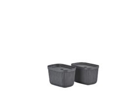 Zone Denmark Úložný box Pulp Black (sada 2 ks) 23x15 cm
