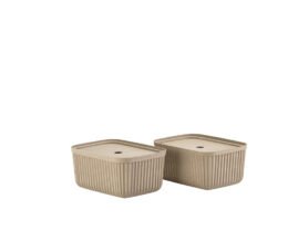 Zone Denmark Úložný box Pulp Natural Brown (sada 2 ks) 32x23 cm