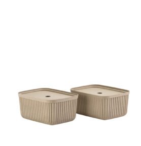 Zone Denmark Úložný box Pulp Natural Brown (sada 2 ks) 32x23 cm