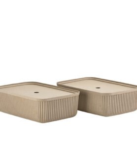 Zone Denmark Úložný box Pulp Natural Brown (sada 2 ks) 48x32 cm