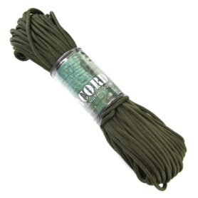 FOSCO šňůra PARACORD 7 vláken NYLON ø 3 mm / 30 m ZELENÁ