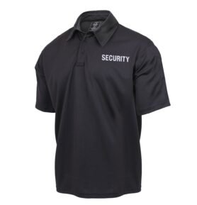 Polokošile s límečkem SECURITY krátký rukáv rychleschnoucí ČERNÉ vel. XL