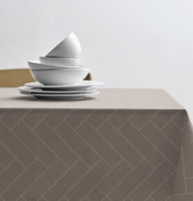 Södahl Kuchyňský ubrus ⌀180 Tiles Damask Taupe