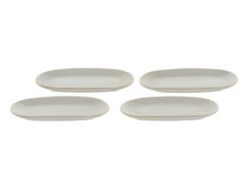 Villa Collection Kameninový talíř Elstra 25,5x14x2,5 cm (4 druhy/4 ks) Light Blue