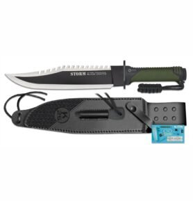 K25 nůž s pevnou čepelí STORM s koženým pouzdrem