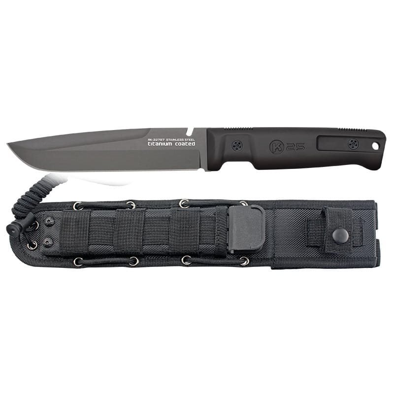 K25 nůž s pevnou čepelí 32757 včetně pouzdra ČERNÝ
