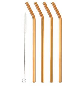 Lyngby Glas Skleněné brčko 21,5cm 4ks Amber