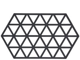 Zone Denmark Silikonová podložka pod horké Triangles Black 24 cm