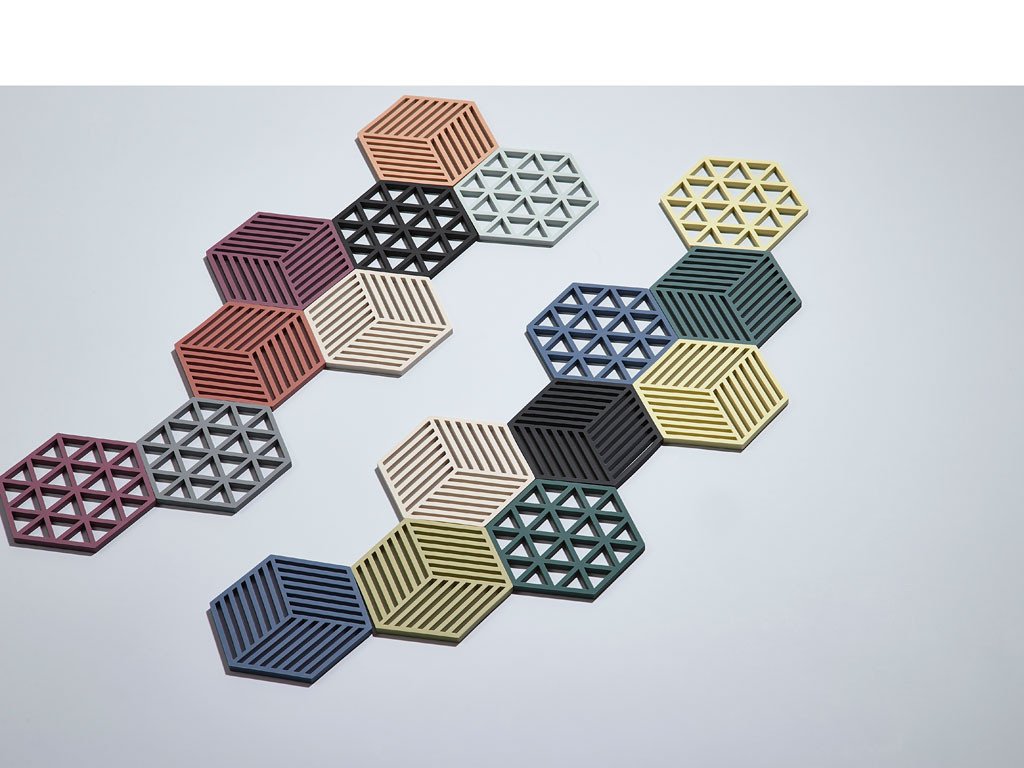 Zone Denmark Silikonová podložka pod horké Triangles Denim - Obrázek 2