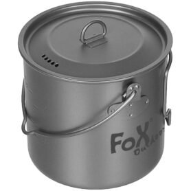 FOX Outdoor hrnec FOX s pokličkou vysoký 1,1 l TITANOVÝ