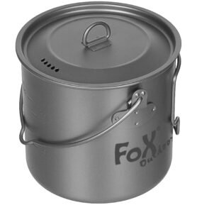 FOX Outdoor hrnec FOX s pokličkou vysoký 1,1 l TITANOVÝ