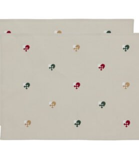 Södahl Prostírání 33x48 2ks Christmas Hearts Embroidery Red