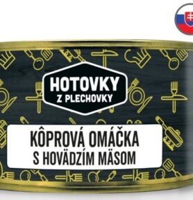 HOTOVKY Z PLECHOVKY Koprová omáčka s hovězím masem Varianta: 400 g