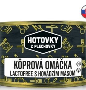 HOTOVKY Z PLECHOVKY Koprová omáčka s hovězím masem, bez lepku a mléka Varianta: 400 g