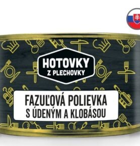 HOTOVKY Z PLECHOVKY Fazolová polévka s uzeným a klobásou Varianta: 400 ml
