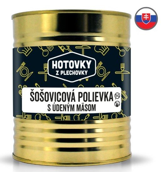 HOTOVKY Z PLECHOVKY Čočková polévka s uzeným masem Varianta: 800 ml
