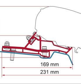 Fiamma Adapter Ford Transit Van H2L3, 320cm