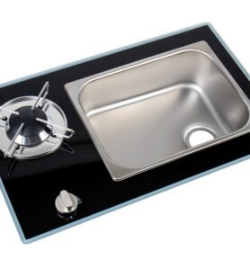 Kombinovaný vařič s dřezem CARBEST s bezpečnostním sklem