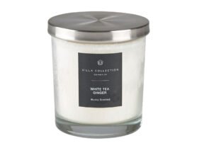 Villa Collection Vonná svíčka ve skleněné dóze s víkem White Tea Ginger (45 hodin)
