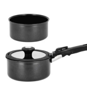 Holm Sada hrnců s odnímatelnou rukojetí 1,1/2,4l Black