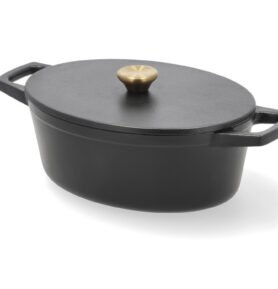 Holm Litinový kastrol oválný 3,8l Black