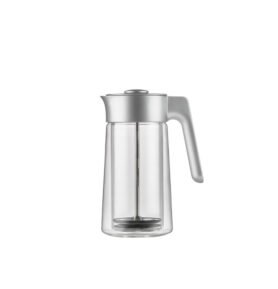 Jacob Jensen Dvoustěnný skleněný french press  Silver 0,8 l