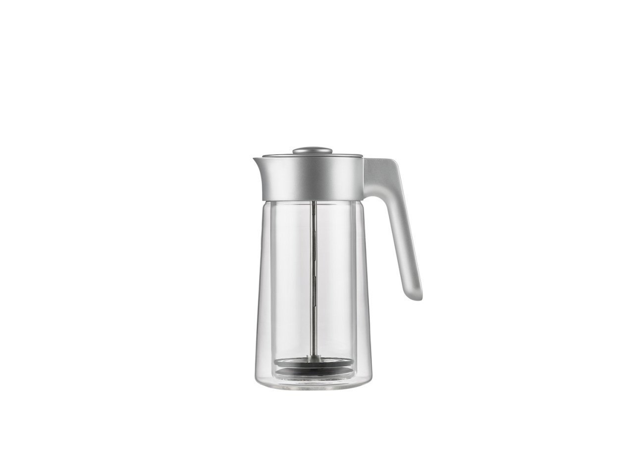 Jacob Jensen Dvoustěnný skleněný french press  Silver 0,8 l