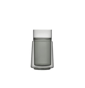 Jacob Jensen Dvoustěnná sklenice na latté Black 33 cl