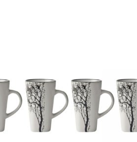 Villa Collection Hrnek na espresso se stromem Hela Sand 0,1l (set 4 ks)