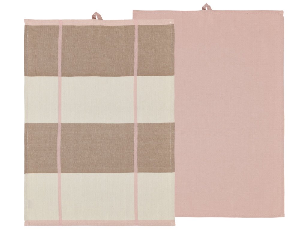 Södahl Kuchyňská utěrka 50x70 Blocks (sada 2 ks) Rose